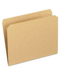 PFXRK152 DARK KRAFT FILE FOLDERS WITH DOUBLE-PLY TOP, STRAIGHT TAB, LETTER SIZE, KRAFT, 100/BOX