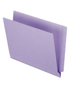PFXH110DPR COLORED END TAB FOLDERS WITH REINFORCED 2-PLY STRAIGHT CUT TABS, LETTER SIZE, PURPLE, 100/BOX