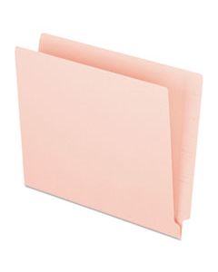 PFXH110DP COLORED END TAB FOLDERS WITH REINFORCED 2-PLY STRAIGHT CUT TABS, LETTER SIZE, PINK, 100/BOX