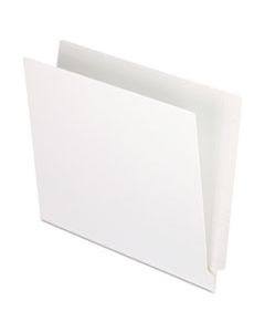 PFXH110DW COLORED END TAB FOLDERS WITH REINFORCED 2-PLY STRAIGHT CUT TABS, LETTER SIZE, WHITE, 100/BOX