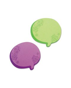 RTG22102 THOUGHT BUBBLE NOTES, 2 3/4 X 3, GREEN/PURPLE, 75-SHEET PADS, 2/SET