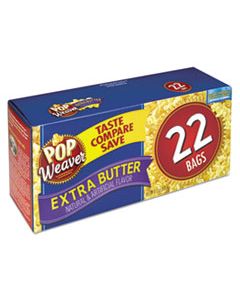 OFX105512 MICROWAVE POPCORN, EXTRA BUTTER, 2.5OZ BAG, 22/BOX