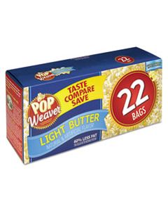 OFX105511 MICROWAVE POPCORN, LIGHT BUTTER, 2.5OZ BAG, 22/BOX