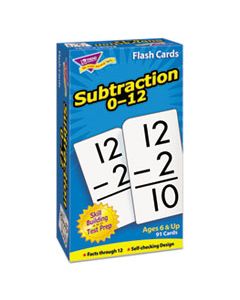 TEPT53103 SKILL DRILL FLASH CARDS, 3 X 6, SUBTRACTION