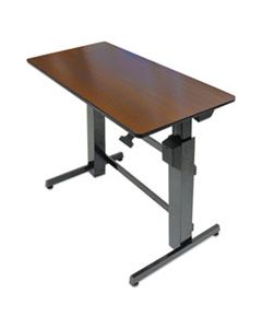 ERG24271927 WORKFIT D SIT-STAND WORKSTATION, 47.63W X 23.5D X 50.63H, WALNUT/BLACK