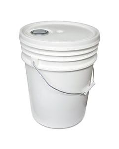 IMP5515 UTILITY BUCKET W/LID, POLYETHYLENE, 5GAL, WHITE