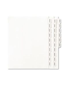 AVE82105 PREPRINTED LEGAL EXHIBIT SIDE TAB INDEX DIVIDERS, ALLSTATE STYLE, 26-TAB, EXHIBIT A TO EXHIBIT Z, 11 X 8.5, WHITE, 1 SET
