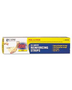 CLI64112 SELF-ADHESIVE REINFORCING STRIPS, 10 3/4 X 1, 200/BX