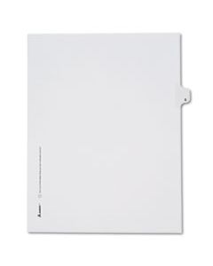 AVE82181 PREPRINTED LEGAL EXHIBIT SIDE TAB INDEX DIVIDERS, ALLSTATE STYLE, 26-TAB, S, 11 X 8.5, WHITE, 25/PACK