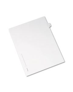 AVE82184 PREPRINTED LEGAL EXHIBIT SIDE TAB INDEX DIVIDERS, ALLSTATE STYLE, 26-TAB, V, 11 X 8.5, WHITE, 25/PACK