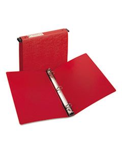 AVE14803 HANGING STORAGE FLEXIBLE NON-VIEW BINDER WITH ROUND RINGS, 3 RINGS, 1" CAPACITY, 11 X 8.5, RED