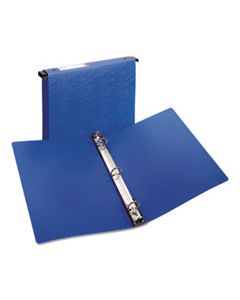AVE14800 HANGING STORAGE FLEXIBLE NON-VIEW BINDER WITH ROUND RINGS, 3 RINGS, 1" CAPACITY, 11 X 8.5, BLUE