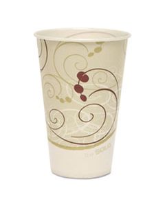 SCCR12NSYM SYMPHONY TREATED-PAPER COLD CUPS, 12 OZ, WHITE/BEIGE/RED, 100/BAG, 20 BAGS/CARTON