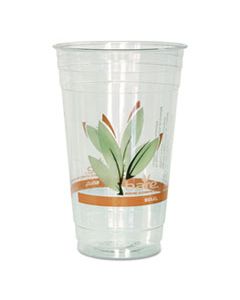 DCCRTD24BARE BARE RPET COLD CUPS, LEAF DESIGN, 24 OZ, 50/PACK, 12 PACKS/CARTON