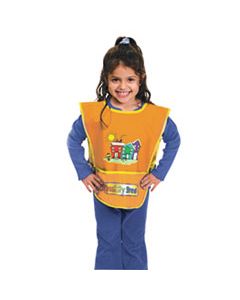 CKC5207 KRAFT ARTIST SMOCK, FITS KIDS AGES 3-8, VINYL, ONE SIZE FITS ALL, BRIGHT COLORS