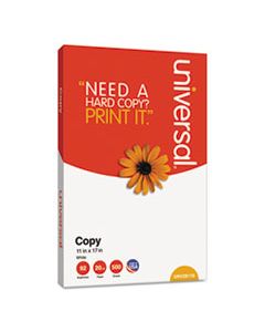 UNV28110EA COPY PAPER, 92 BRIGHT, 20LB, 11 X 17, WHITE, 500 SHEETS/REAM, 5 REAMS/CARTON