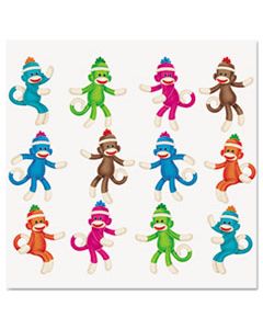 TEPT10897 SOCK MONKEYS CLASSIC ACCENTS VARIETY PACK, 3", 36 PIECES