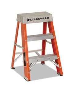 DADFS1502 FIBERGLASS HEAVY DUTY STEP LADDER, 26" WORKING HEIGHT, 300 LBS CAPACITY, 2 STEP, ORANGE