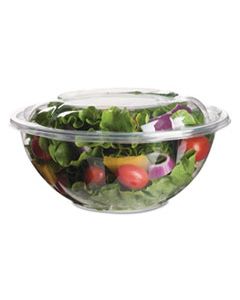 ECOEPSB24 RENEWABLE AND COMPOSTABLE SALAD BOWLS WITH LIDS - 24 OZ, 50/PACK, 3 PACKS/CARTON