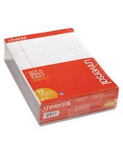 UNV35881 COLORED PERFORATED WRITING PADS, WIDE/LEGAL RULE, 8.5 X 11, GRAY, 50 SHEETS, DOZEN