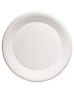SCCRSF10C CENTER PIECE LAMINATED FOAM DINNERWARE, PLATE, 10 1/4", WHITE, 125/BG, 4 BG/CT
