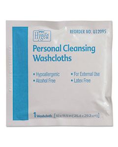 NICU12095 HYGEA ADULT WASH CLOTHS, 10 X 11.5, 1-PLY, WHITE, 400/CARTON