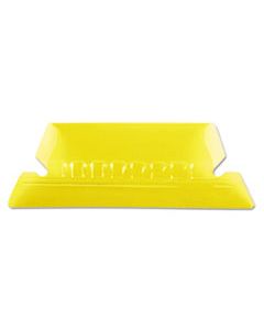 PFX42YEL TRANSPARENT COLORED TABS FOR HANGING FILE FOLDERS, 1/5-CUT TABS, YELLOW, 2" WIDE, 25/PACK