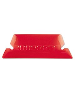 PFX42RED TRANSPARENT COLORED TABS FOR HANGING FILE FOLDERS, 1/5-CUT TABS, RED, 2" WIDE, 25/PACK