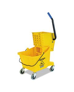 SIDE-PRESS BUCKET/WRINGER COMBO, YELLOW, 26QT, 18 1/2DIA X 16 1/2W X 16 1/2H