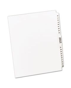 AVE11397 PREPRINTED LEGAL EXHIBIT SIDE TAB INDEX DIVIDERS, AVERY STYLE, 26-TAB, 76 TO 100, 11 X 8.5, WHITE, 1 SET