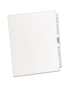 AVE11396 PREPRINTED LEGAL EXHIBIT SIDE TAB INDEX DIVIDERS, AVERY STYLE, 26-TAB, 51 TO 75, 11 X 8.5, WHITE, 1 SET
