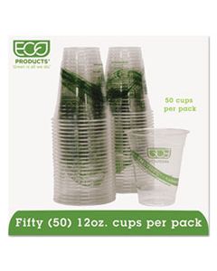 ECOEPCC12GSPK GREENSTRIPE RENEWABLE AND COMPOSTABLE COLD CUPS CONVENIENCE PACK, 12 OZ, CLEAR, 50/PACK