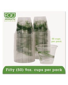 ECOEPCC9SGSPK GREENSTRIPE RENEWABLE AND COMPOSTABLE COLD CUPS CONVENIENCE PACK, 9 OZ, CLEAR, 50/PACK