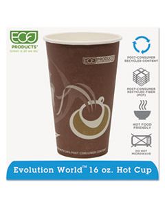 ECOEPBRHC16EW EVOLUTION WORLD 24% RECYCLED CONTENT HOT CUPS 16 OZ, 50/PACK, 20 PACKS/CARTON