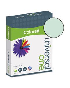 UNV11203 DELUXE COLORED PAPER, 20LB, 8.5 X 11, GREEN, 500/REAM