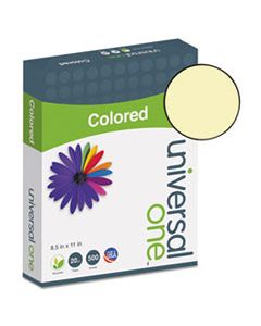 UNV11201 DELUXE COLORED PAPER, 20LB, 8.5 X 11, CANARY, 500/REAM