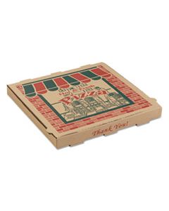 ARV9164314 CORRUGATED PIZZA BOXES, 16 X 16 X 1 3/4, KRAFT, 50/CARTON