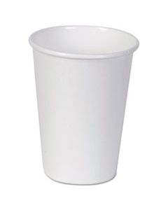 DXE2342W PAPER HOT CUPS, 12 OZ, WHITE, 50/SLEEVE, 20 SLEEVES/CARTON