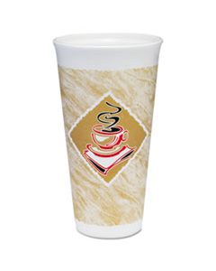 DCC20X16G CAFE G FOAM HOT/COLD CUPS, 20 OZ, BROWN/RED/WHITE, 500/CARTON