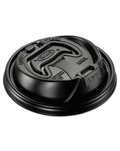 DCC16RCLBLK OPTIMA RECLOSABLE LID, FITS 12 OZ TO 24 OZ FOAM CUPS, BLACK, 100 PACK, 10 PACKS/CARTON