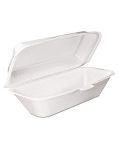 DCC99HT1R FOAM HOAGIE CONTAINER WITH REMOVABLE LID, 9-4/5X5-3/10X3-3/10, WHITE, 125/BAG