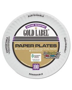 AJMCP6GOAWH COATED PAPER PLATES, 6 INCHES, WHITE, ROUND, 100/PACK