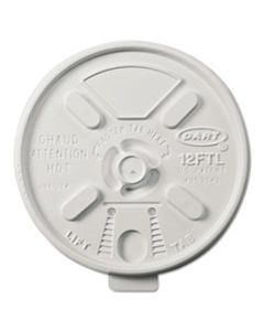 DCC12FTL LIFT N' LOCK PLASTIC HOT CUP LIDS, FITS 10 OZ TO 14 OZ CUPS, WHITE, 1,000/CARTON