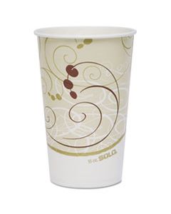 SCCRP16PSYM SYMPHONY PAPER COLD CUPS, 16 OZ, WHITE/BEIGE, 50/SLEEVE, 20 SLEEVES/CARTON