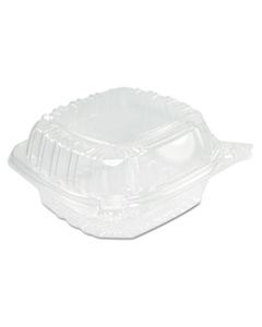 DCCC53PST1 CLEARSEAL HINGED CLEAR CONTAINERS, 13 4/5 OZ, CLEAR, PLASTIC, 5.4 X 5.3 X 2.6
