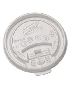 DXETB9540 PLASTIC LIDS FOR HOT DRINK CUPS, 10OZ, WHITE, 1000/CARTON