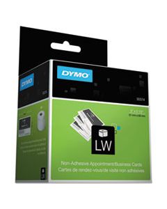 DYM30374 LABELWRITER BUSINESS/APPOINTMENT CARDS, 2" X 3.5", WHITE, 300 LABELS/ROLL