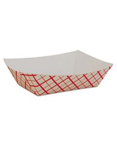 SCH0409 PAPER FOOD BASKETS, RED/WHITE CHECKERBOARD, 1/2 LB CAPACITY, 1000/CARTON