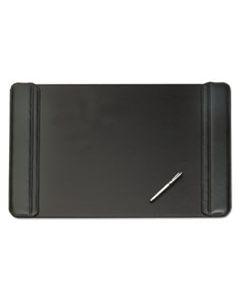 AOP513381 SAGAMORE DESK PAD W/FLIP-OPEN SIDE PANELS, 38 X 24, BLACK