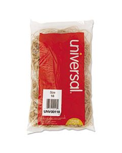 UNV00118 RUBBER BANDS, SIZE 18, 0.04" GAUGE, BEIGE, 1 LB BOX, 1,600/PACK